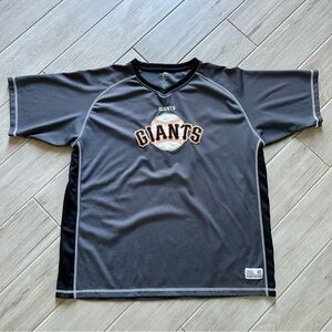 San Francisco Giants Big Logo Dynasty Jersey Black Size XL Gray/Black